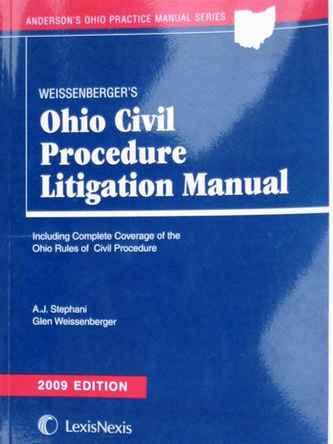 Weissenbergers ohio civil procedure litigation manual 2009 edition andersons ohio practice manual series. - Hablar en público osborn octava edición.