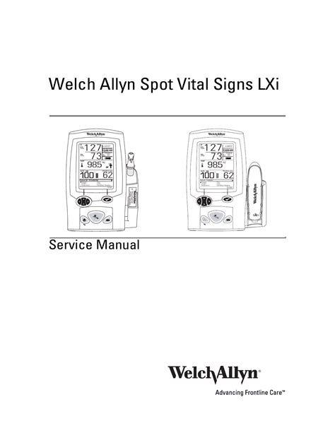 Welch allyn spot vital signs lxi service manual. - Sweep frequency response analyzer megger frax 101 user manual.