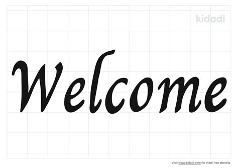 Welcome Stencil Template