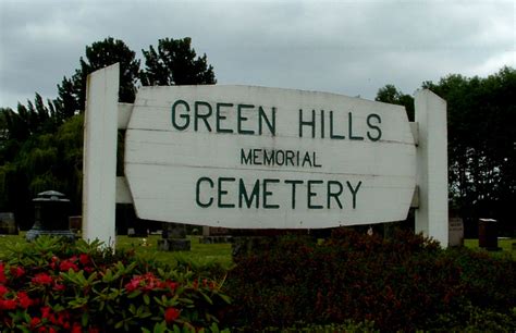 Welcome To Green Hills Cemetery