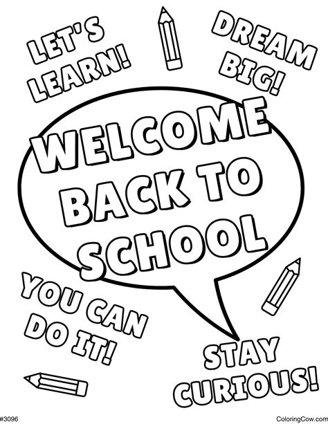Welcome To School Coloring Page