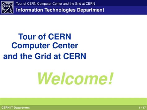 Welcome to CERN IT Department