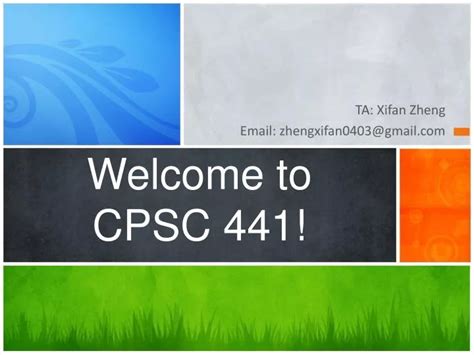 Welcome to CPSC