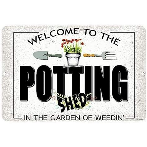 Welcome to The Potting Shed Sign Garden Metal Sign She Shed 8x