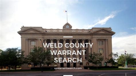 Weldcountywarrant. Warrant and Arrest Record Check. VerifyArrestWarrants.com's search system will provide you with a list of all non-expunged criminal offenses, warrants and public records including, but not limited to; rape, assault and battery, felonies, misdemeanors, criminal infractions, unsettled court records, child support, arrest details, probation ... 