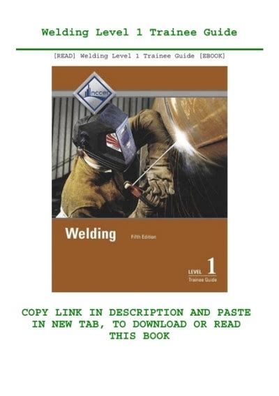 Welding level 1 trainee guide ebook. - Splendide 2000 wd802 manuale di servizio.