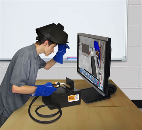 Welding simulator. Our welding simulators are game-changing training tools designed to enhance the skills of both new and experienced welders. Experience welding like never before with our Advanced option, which seamlessly integrates real welding coupons and guns with the immersive capabilities of Virtual Reality and Augmented Reality. 