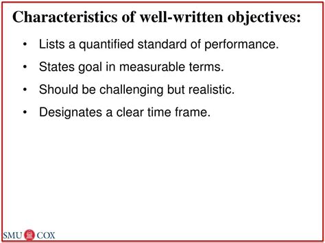 Well-stated objectives are. Quality objectives are measurable goals related to the value of a company's products, services and processes. These come from the International Organization for … 