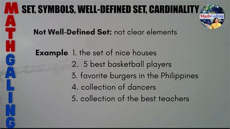 WellDefined and Not WellDefined Sets Tagalog Grade 7 Math Tutorial