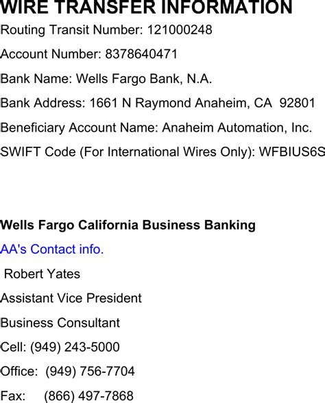 Wells fargo bank wire address. The logo of Wells Fargo. The Wells Fargo cross-selling scandal is the creation of millions of fraudulent savings and checking accounts on behalf of Wells Fargo clients without their consent. News of the fraud became widely known in late 2016 after various regulatory bodies, including the Consumer Financial Protection Bureau (CFPB), fined the company … 