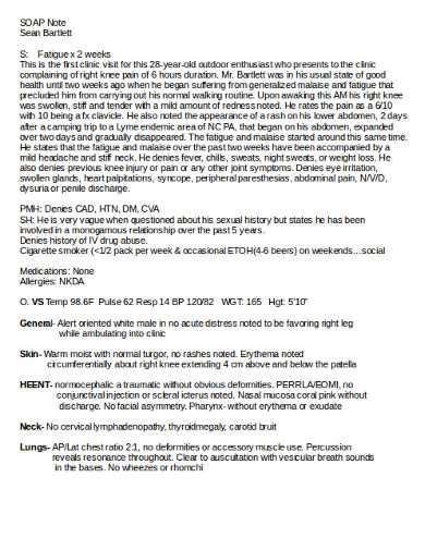 Wellwoman Exam Documentation Example