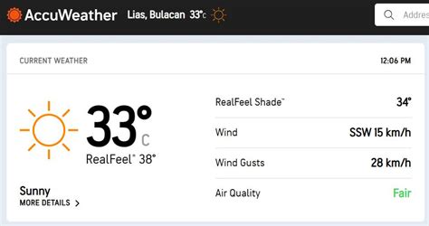Current Weather. 7:45 PM. 78° F. RealFeel® 75°. Air Quality Fair. Wind S 7 mph. Wind Gusts 7 mph. Mostly cloudy More Details.. Weothot