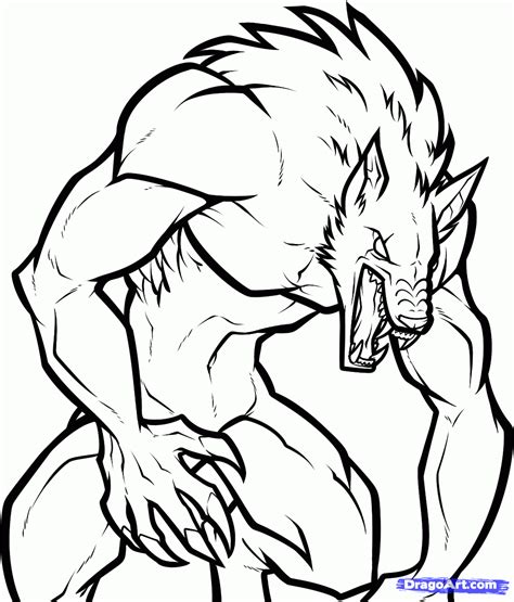 Werewolf Coloring Pages Printable