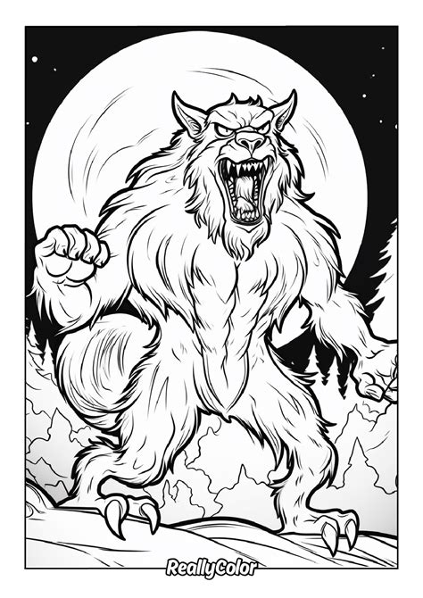 Werewolf Coloring Shee