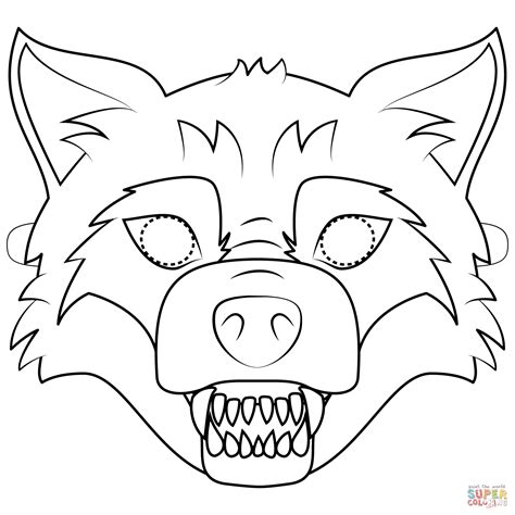 Werewolf Mask Template