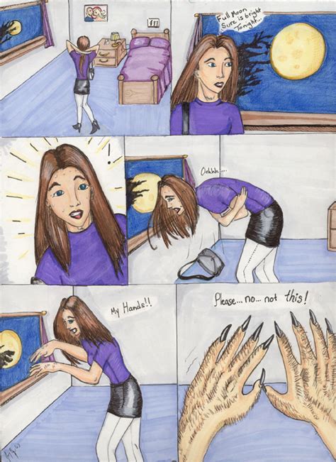 Werewolf Transformation Comic Sequence