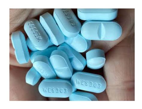 Wes 303 blue oval pill. Pill Identifier results for "wes 303 Blue". Search by imprint, shape, color or drug name. ... 1 of 1 for "wes 303 Blue" WES 303 . ... 325 mg / 10 mg Imprint WES 303 Color Blue Shape Capsule/Oblong View details. Can't find what you're looking for? How to use the pill identifier Enter the imprint code that appears on the pill. Example: L484; 