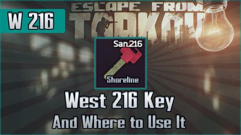 Oct 12, 2018 · West Wing Room 216 and Use Location - Shoreline - Escape from Tarkov Key Guide Nitno 31.8K subscribers Join Subscribe 46 11K views 4 years ago #escapefromtarkov #tarkov #eft Subscribe for... . 