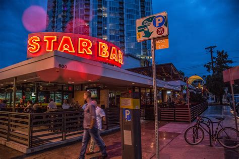 West 6th street. Find out the best bars on West 6th Street in Austin, Texas, a low-key and diverse entertainment district. Learn about the vibe, the drinks, the food and the crowd of each bar. 