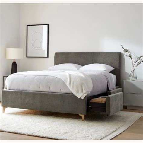 West elm storage bed. KEY DETAILS Choose the tufted detailing for the headboard: Vertical, Border or Nontufted. Thickly padded and tightly upholstered on all sides (excluding back of headboard) in your choice of fabric. Back 
