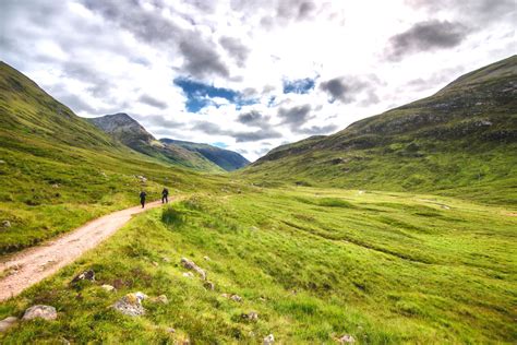 West highland trail in scotland. It is a number of mapped routes through the western highlands between Fort William and Cape Wrath, following a mix of high and low quality jeep tracks, high ... 