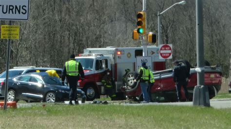 The crash on Thursday involved a car, a jeep, and 2 school b