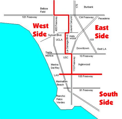 The Westside comprises the neighborhoods of Los Angeles City and other cities (municipalities) running west of La Cienega Boulevard to the Pacific Ocean. To the east is Hollywood and Mid-Wilshire. The northern boundary is the Santa Monica Mountains.