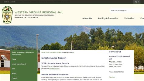 Western Virginia Regional Jail. Physical Address.