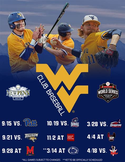 Look at the scheduling matrix for West Virginia