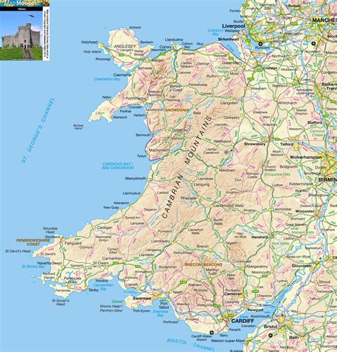West wales map.  Interactive Wales map and guide.  Ancient legends inspire contemp...