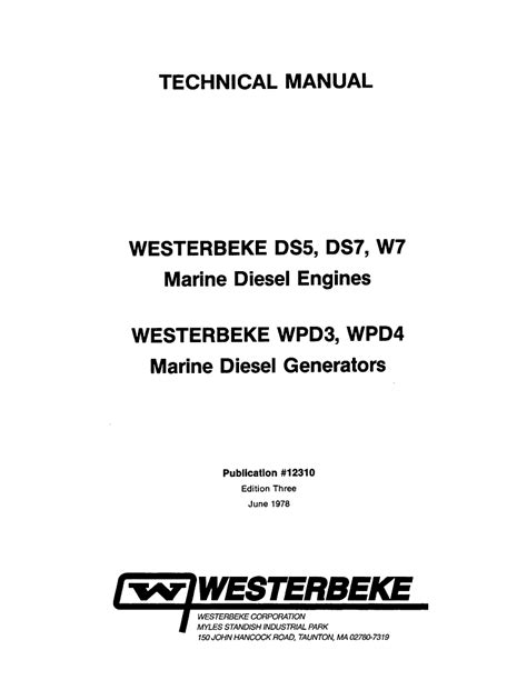 Westerbeke ds5 ds7 w7 diesel engine wpd3 wpd4 diesel generator service manual. - Manual for 1994 yamaha jet ski.
