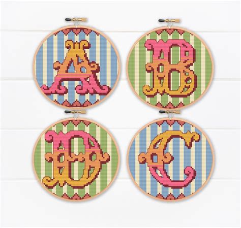 Western Alphabet Click Image to Close Cross Stitch ABC Circus