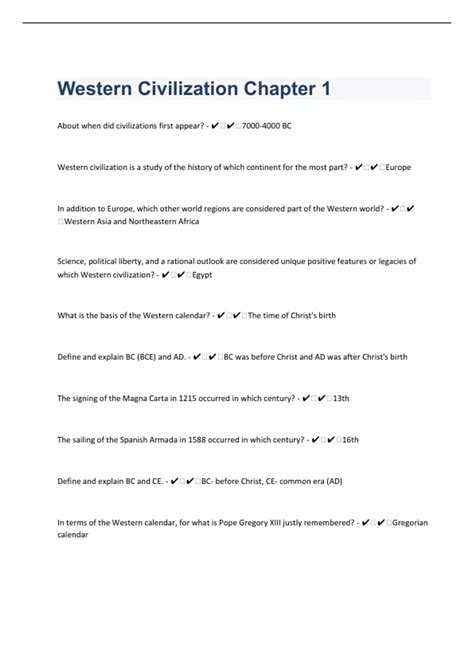 Western Civilization Chapter 1