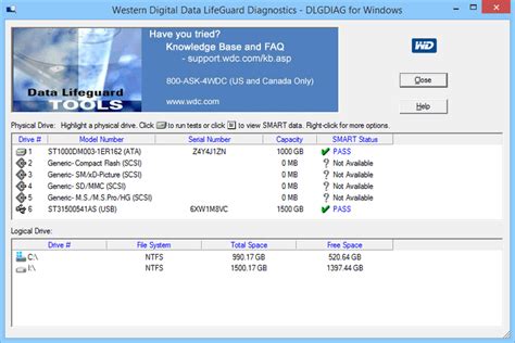 Western Digital Data LifeGuard Diagnostic Tool Review