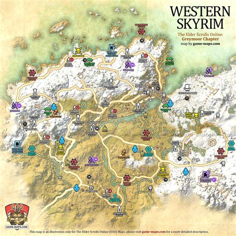 Western Skyrim Map & Blackreach Map - ESO - AlcastHQ