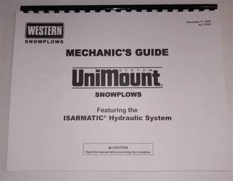 Western snow plow mechanics guide unimount isarmatic. - Stihl br 420 backpack blower manual.