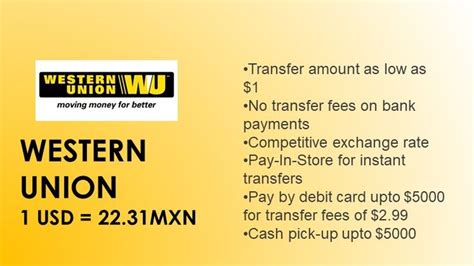 Western union gbp to usd. Oct 20, 2023 · Send money online to Poland your way. With Western Union, you can transfer money online quickly and easily. Fund your money transfer by credit 1 or debit card, a bank transfer. Cash in minutes2. Your cash will be ready for collection from an agent location in minutes 2. 