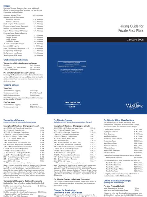 Westlaw pricing guide pdf. This core package includes Westlaw’s market leading features such as KeyCite, KeyNumber system and Natural Legal Language in an all-in-one solution designed for legal research. Alert 24: General Practice. Alert24 contains filtered information that is expertly selected and covers news, press releases, policy materials, full text cases, legislation … 