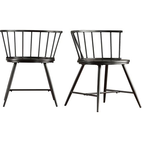 Weston Home Chelsea Dining Chair, Set of 2, Black - Walmart