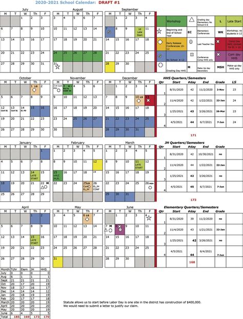Westpoint Academic Calendar