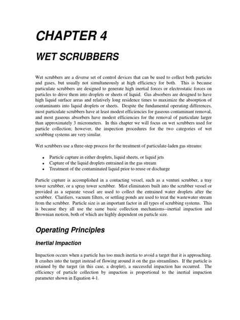 Wet Scrubber PDF Transparent Materials Physical Chemistry