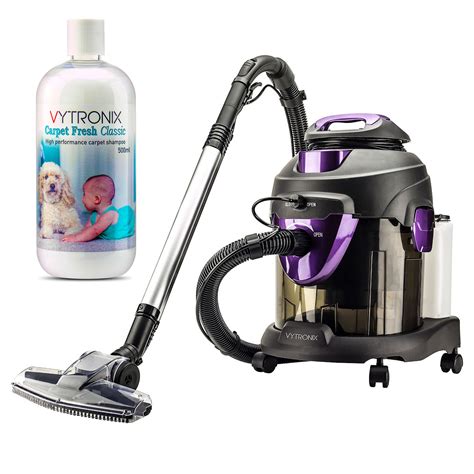 Wet carpet vacuum. Step 4: Turn On The Wet Dry Vac And Begin Picking Up Water. The following step is turning on the machine and start to vacuum the water. When the tank reaches maximum capacity, it switches off automatically and produces a high-pitched sound. When you hear this sound, stop sucking water and turn off the device. 