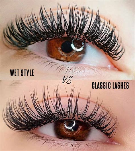 Wet lash extensions. Eyelash extensions are synthetic, silk or mink false eyelashes that are applied individually to make natural lashes appear longer and fuller. Typically done at a salon, attaching a... 