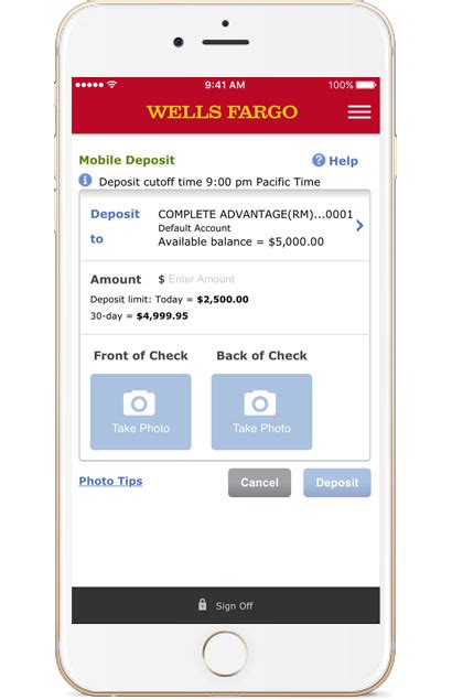 Generally, the first business day after the day we receive your deposit. If a check is deposited at a Wells Fargo teller window, Wells Fargo ATM, or Wells Fargo Mobile® app, up to $400 of the day’s check deposit may be available the day we receive the deposit. If we place a hold on a check, $225 of it may be available the next business day.. 