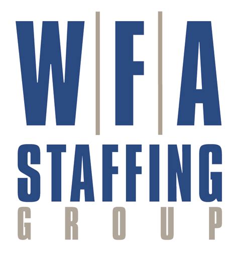 Wfa staffing. WFA Staffing Group. Jan 2020 - Present 4 years 2 months. Milwaukee, WI. I have the privilege of assisting companies with their staffing needs. I engage with businesses and find out about their ... 