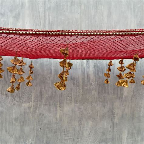 Whale dupatta for bride.  All the preparations are done.  Net Gold Embroide...