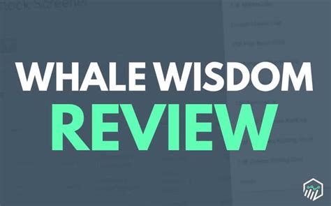 Whalewhisdom. WhaleWisdom tracks 13F, Schedule 13D, and 13G EDGAR filings by hedge funds. Hedge Fund Whale Backtesting and search tools 