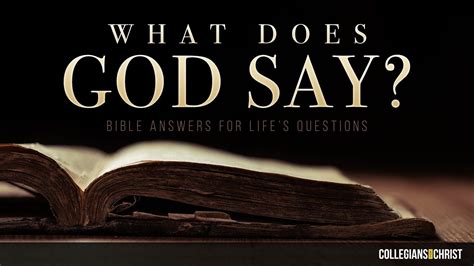 What does God have to say about prayer? .