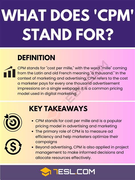 What's cpm. CPM = (Cost of the ad campaign / Number of impressions) x 1000. This formula breaks down the cost of the campaign relative to every thousand impressions it receives. Imagine you're running an online ad campaign that costs $500, and throughout its duration, it garners 100,000 impressions. 
