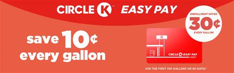 Right now Circle K has what they call an Easy Pay card. You sign up to use their card at any Circle K gas station, but you have to link your checking account to it. You save 30 cents for every gallon up to 100 …. 